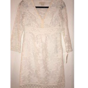 White Embroidered Micheal Kors Dress.NWT